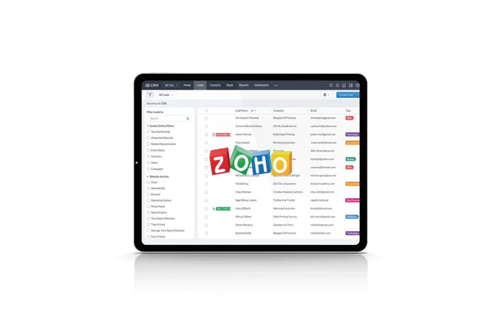 Gestión-de-CRM-ZOHO Gestion de CRM ZOHO