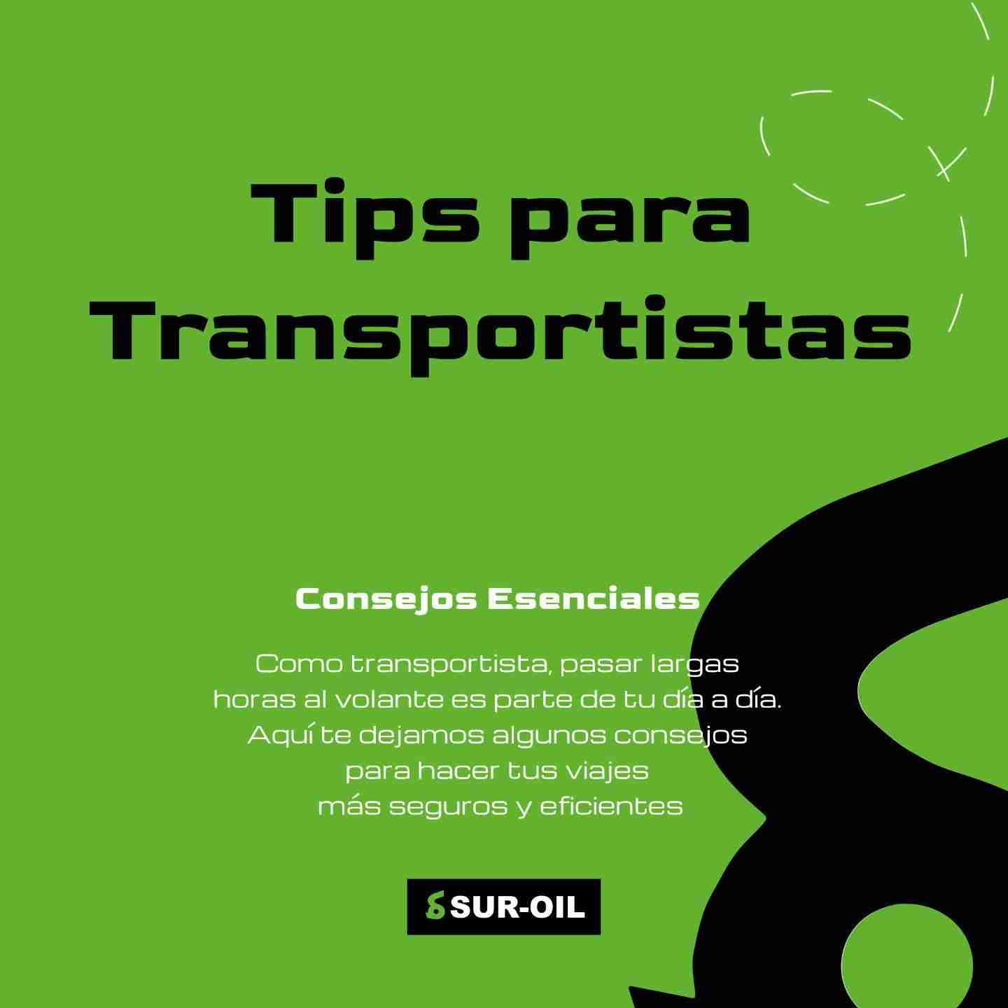 TIPS PARA TRANSPORTISTAS